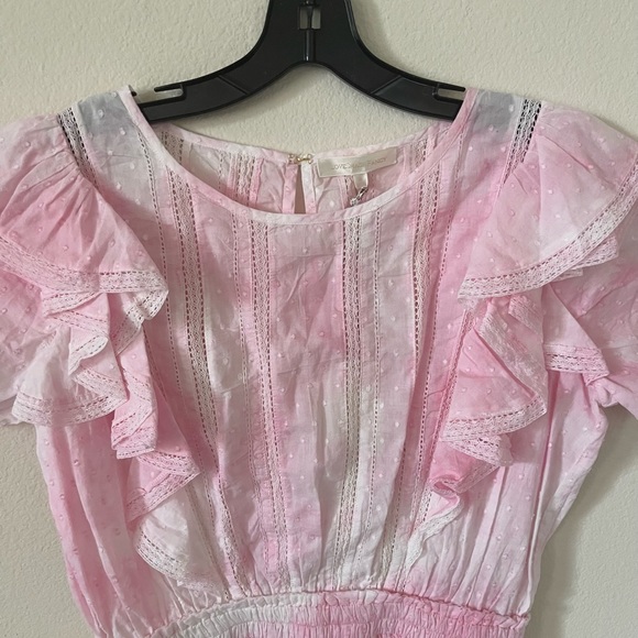 NWT LoveShackFancy Natasha Dotted Ruffle Mini Dress Size M - Picture 5 of 10